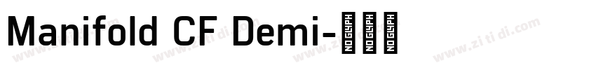 Manifold CF Demi字体转换